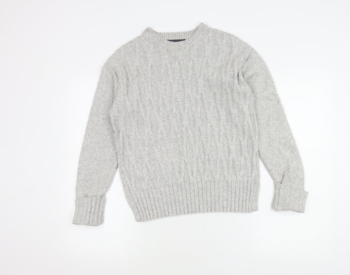 Marks and Spencer Women’s Grey Cable-Knit Jumper, S