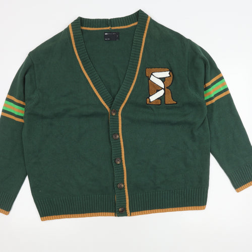ASOS Men's Green M Cardigan with Logo Accents