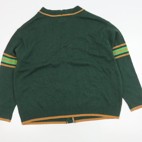 ASOS Men's Green M Cardigan with Logo Accents