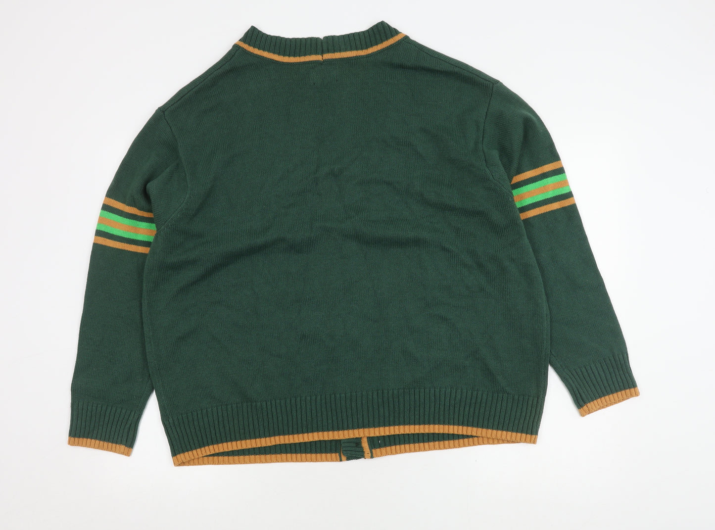 ASOS Men's Green M Cardigan with Logo Accents