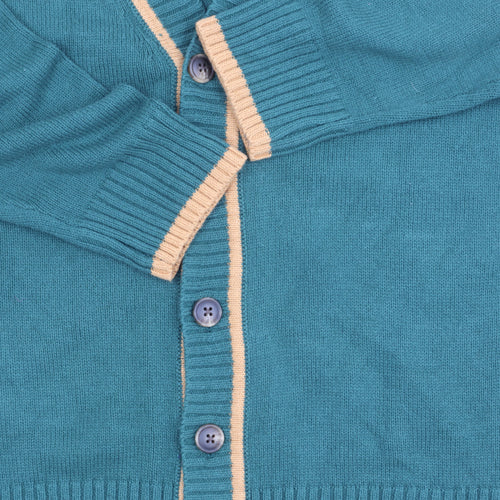 ASOS Men's Green M Cardigan with Logo Accents