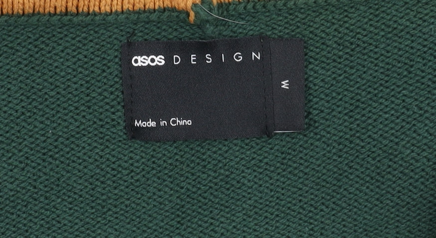 ASOS Men's Green M Cardigan with Logo Accents
