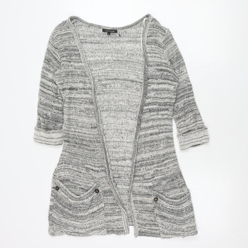 River Island Women's Grey Cardigan, Size 8, 3/4 Sleeve
