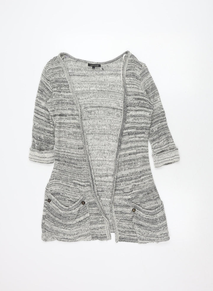 River Island Women's Grey Cardigan, Size 8, 3/4 Sleeve