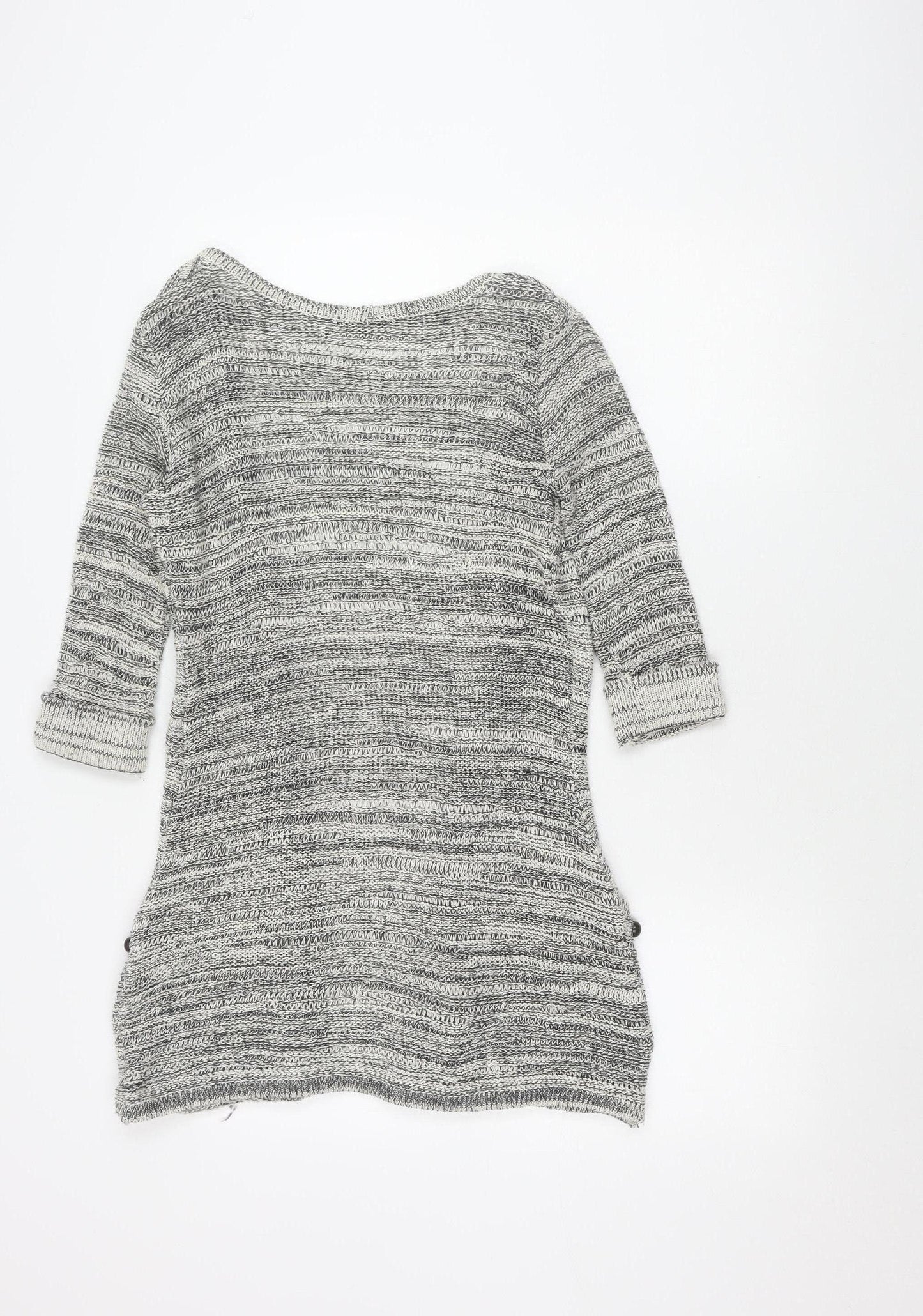 River Island Women's Grey Cardigan, Size 8, 3/4 Sleeve