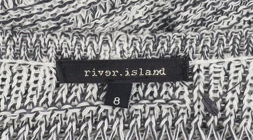 River Island Women's Grey Cardigan, Size 8, 3/4 Sleeve