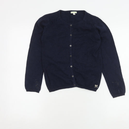 Vertbaudet Girls Blue Cardigan, Size 10Y, Cotton Blend