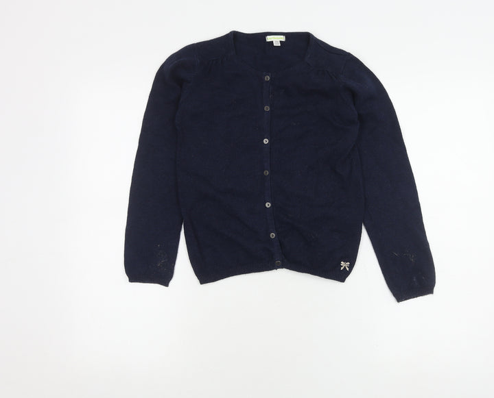 Vertbaudet Girls Blue Cardigan, Size 10Y, Cotton Blend