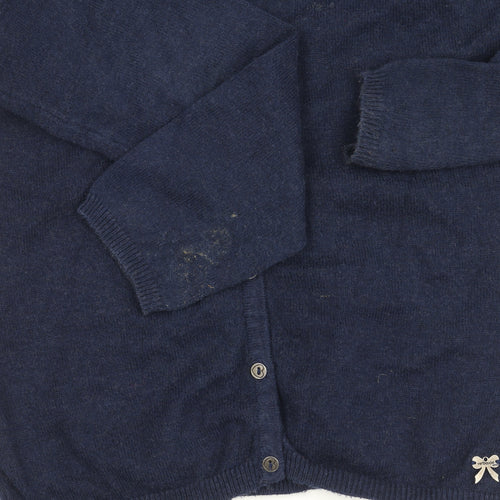 Vertbaudet Girls Blue Cardigan, Size 10Y, Cotton Blend
