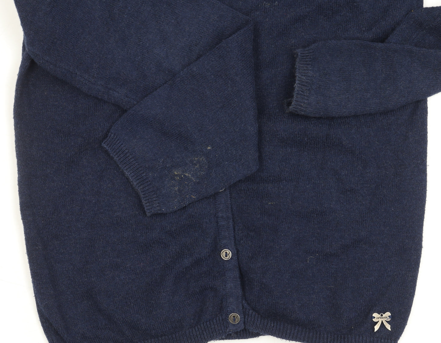 Vertbaudet Girls Blue Cardigan, Size 10Y, Cotton Blend