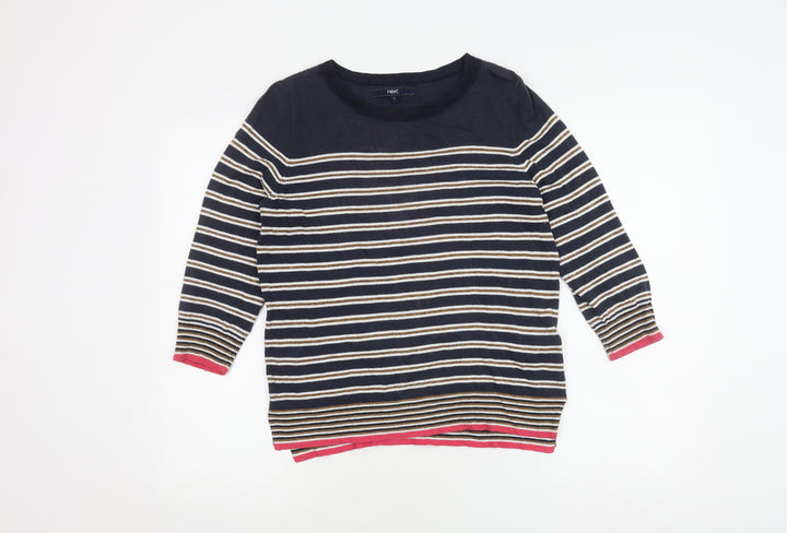 Next Women's Multicoloured Striped Pullover Jumper
