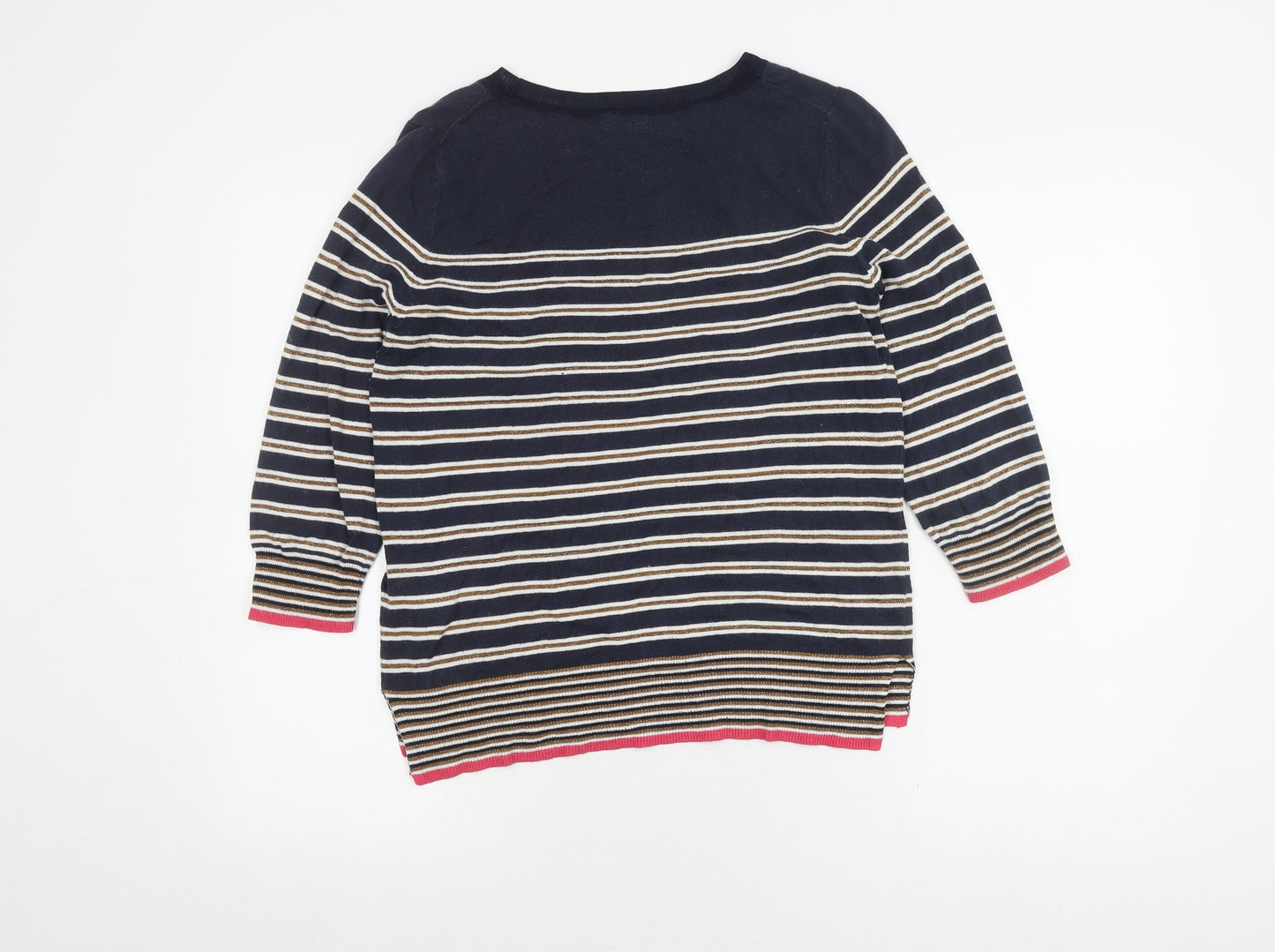Next Women's Multicoloured Striped Pullover Jumper