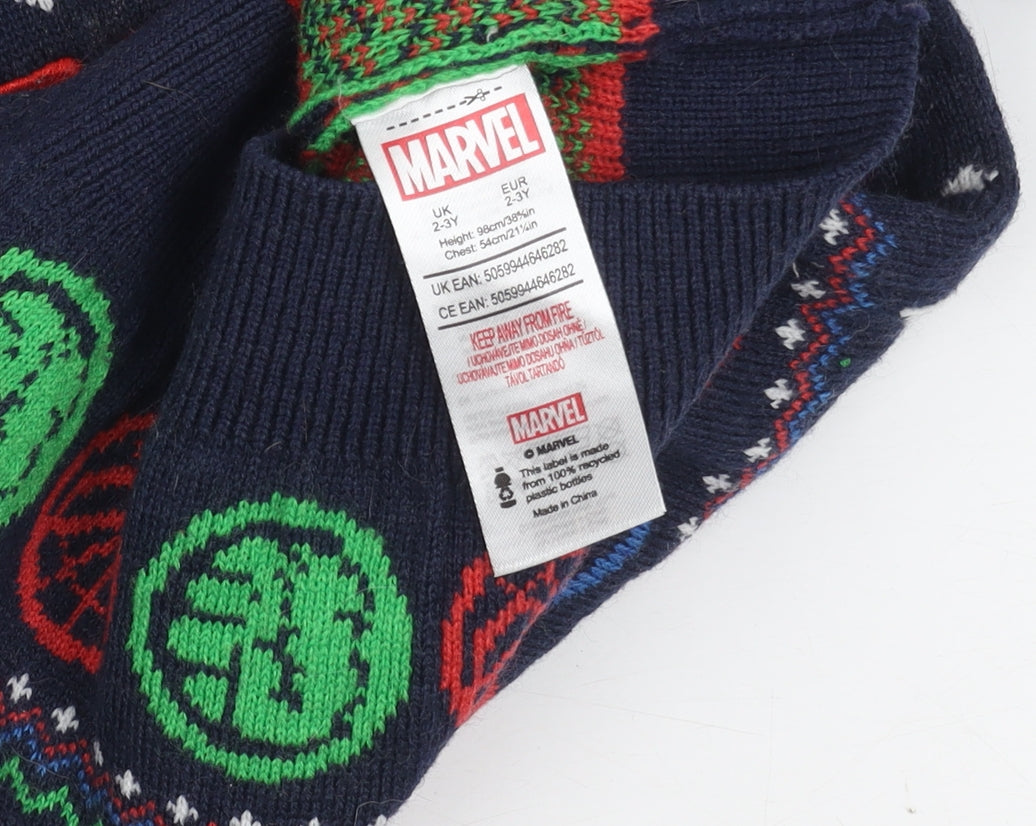 Marvel Boys Multicoloured Pullover Jumper 2-3 Years