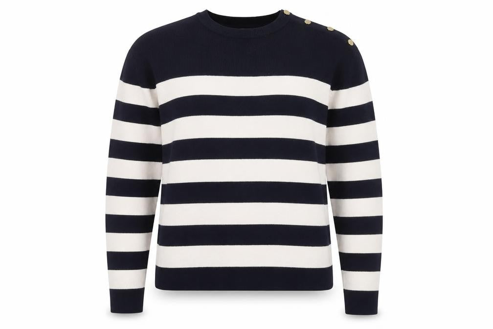 Front view of Marks & Spencer Women's Multicoloured Striped Jumper