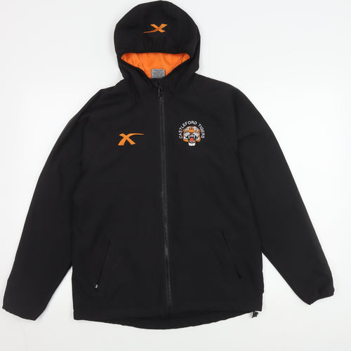 XBlades Boys Black Basic Jacket Size 12 Rugby Hooded