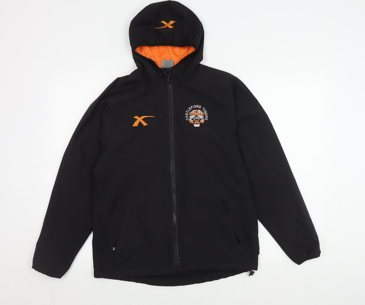 XBlades Boys Black Basic Jacket Size 12 Rugby Hooded