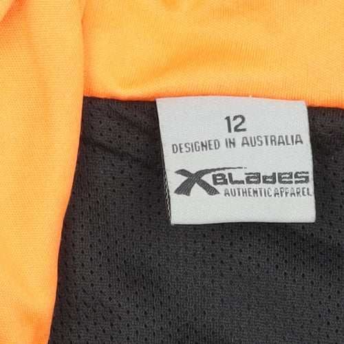 XBlades Boys Black Basic Jacket Size 12 Rugby Hooded