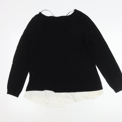 Charter Club Women's Black Jewel Pullover Jumper L