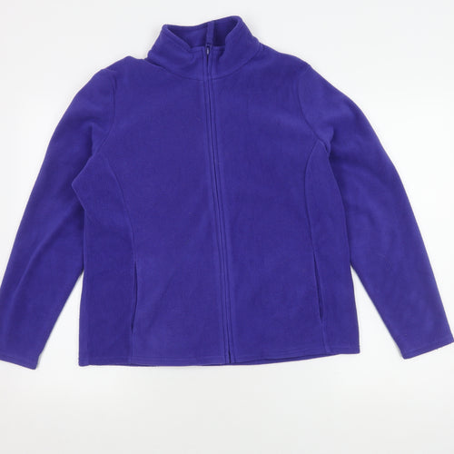 Marks and Spencer Women's Purple Fleece Jacket Size 16