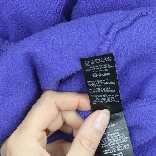 Marks and Spencer Women's Purple Fleece Jacket Size 16