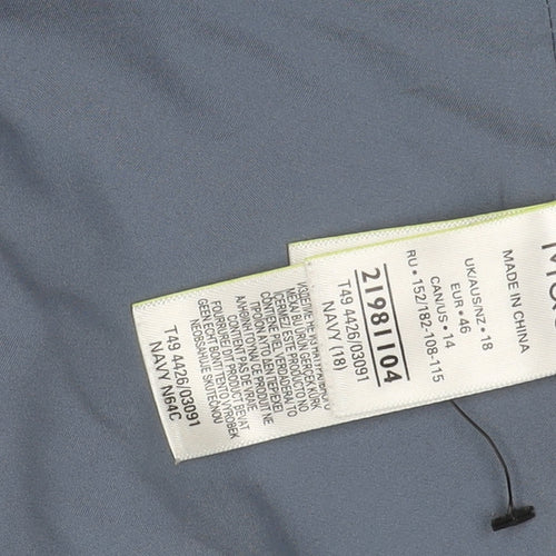 Marks and Spencer Women's Blue Check Overcoat Jacket