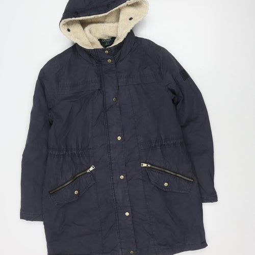 Lauren Ralph Lauren Women's Blue Parka Jacket - Size S
