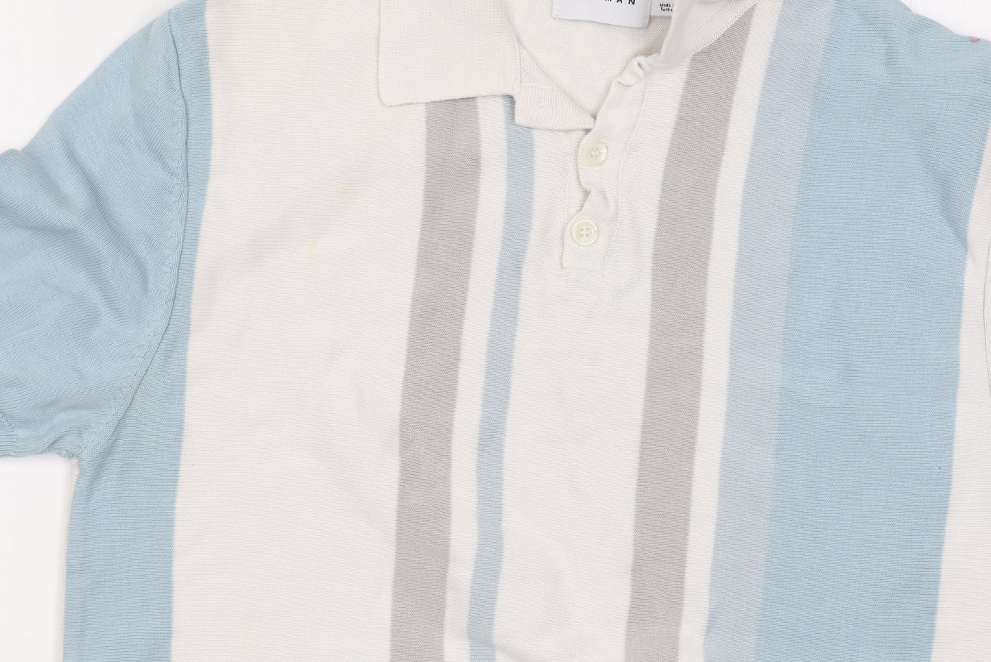 Topman Men's Multicoloured Striped Polo Shirt M