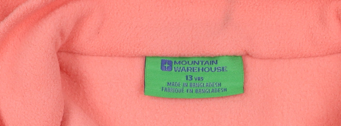Mountain Warehouse Girls Pink Fleece Pullover Sweatshirt, 13 Years