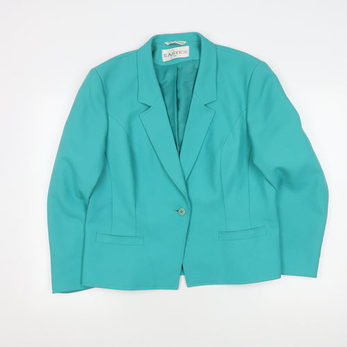 Eastex Women's Green Blazer Size 18 Regular Fit