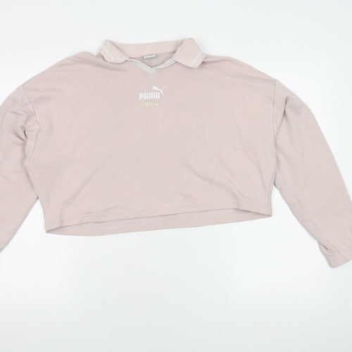 Puma Beige Women's Pullover Sweatshirt, Size S