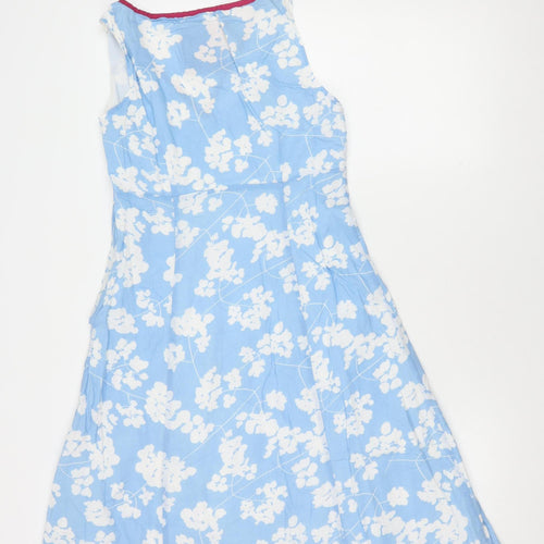 Joules Women’s Blue Floral A-Line Dress Size 12