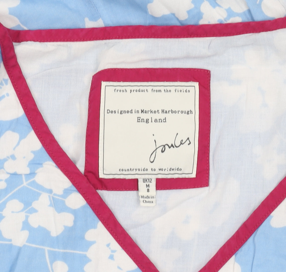 Joules Women’s Blue Floral A-Line Dress Size 12