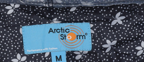 Arctic Storm Women's Black Floral Puffer Jacket M