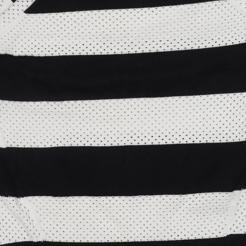 Karen Millen Women's Striped Jumper - Black/White - Size 3