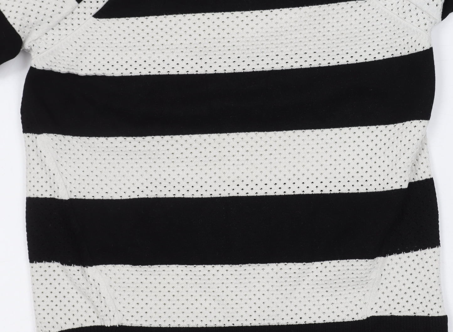 Karen Millen Women's Striped Jumper - Black/White - Size 3