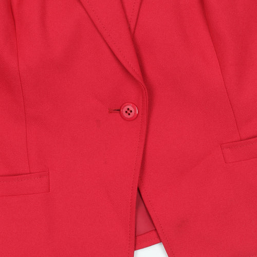 Eastex Women's Red Blazer, Size 16, Lined, Polyester