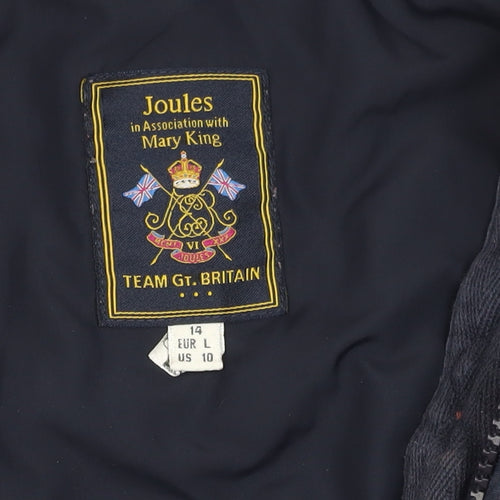 Joules Women's Blue Quilted Waistcoat Size 14 Casual