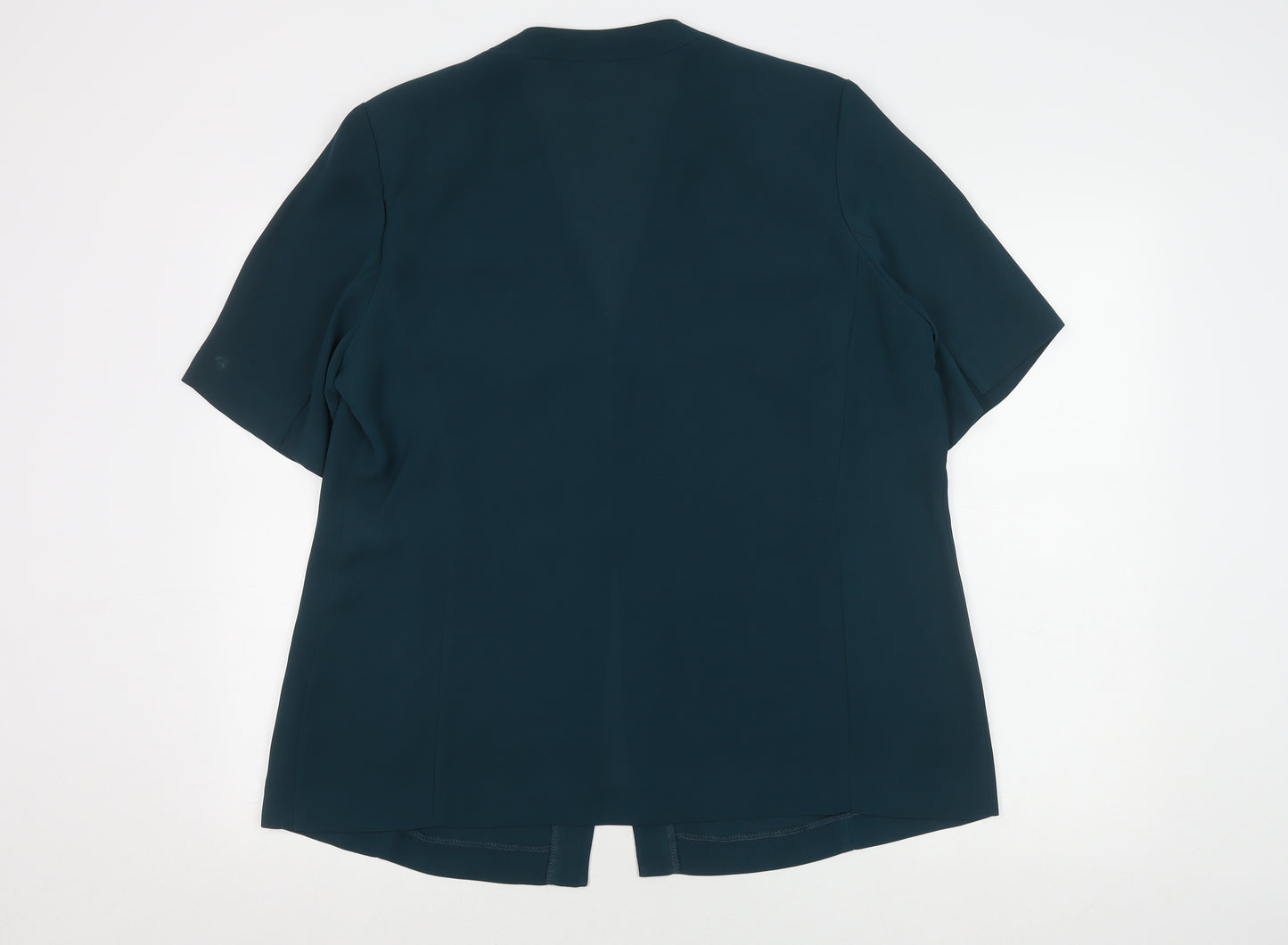 Eastex Women's Green Blouse Size 18 V-Neck Short Sleeve
