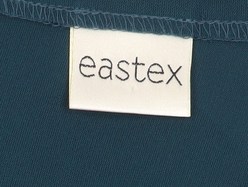 Eastex Women's Green Blouse Size 18 V-Neck Short Sleeve
