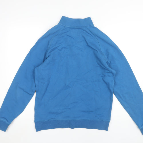 Farah Men's Blue Logo 1/2 Zip Sweatshirt L