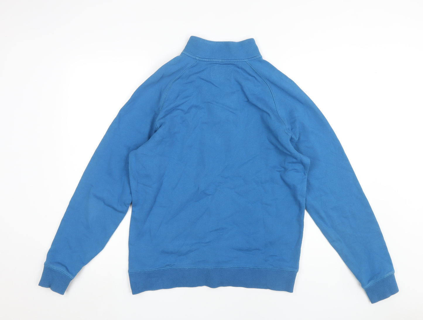 Farah Men's Blue Logo 1/2 Zip Sweatshirt L