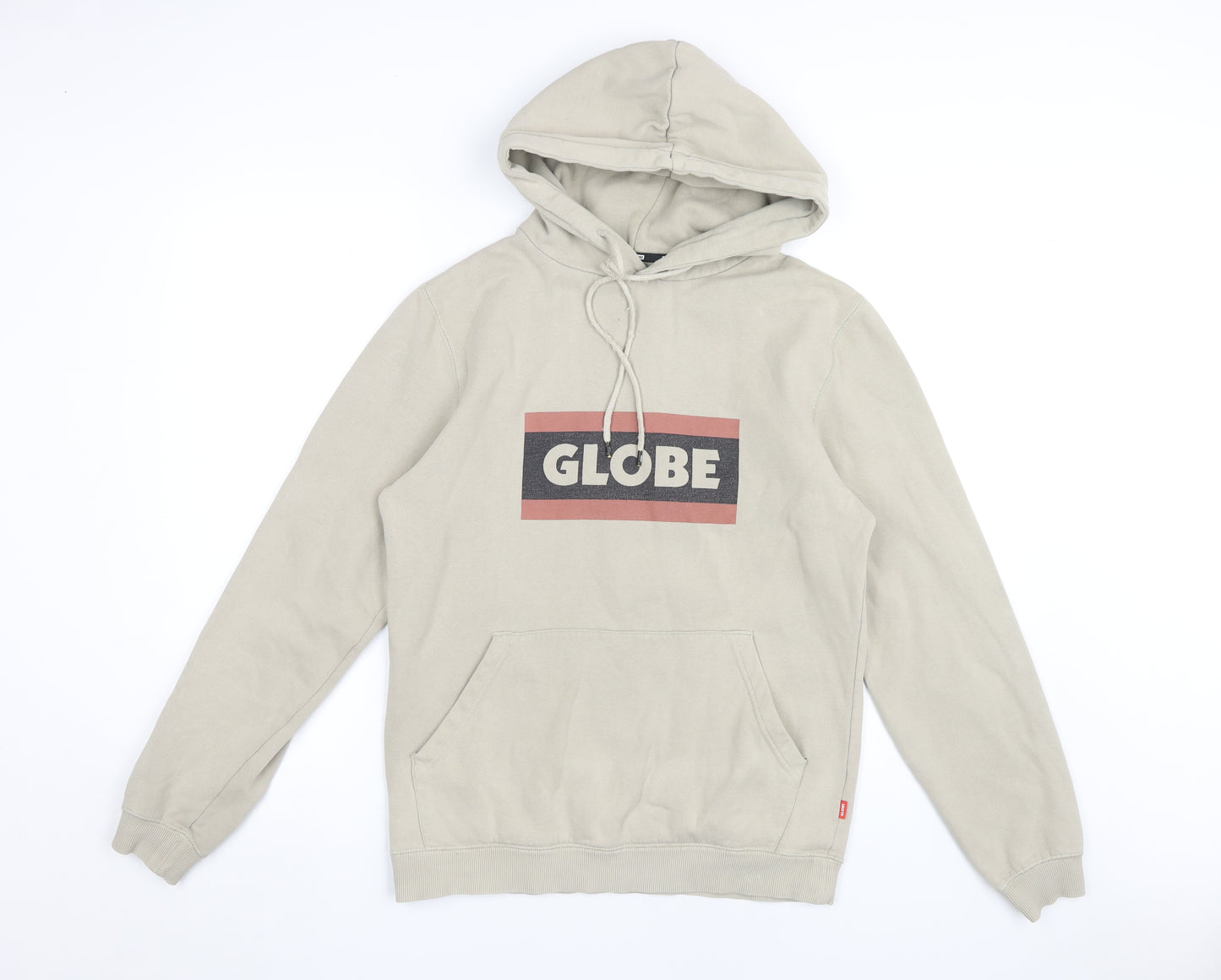 Globe Men's Beige Pullover Hoodie XS Logo Skateboarding