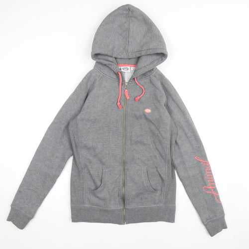Animal Grey Full Zip Hoodie Women Size 10 Casual