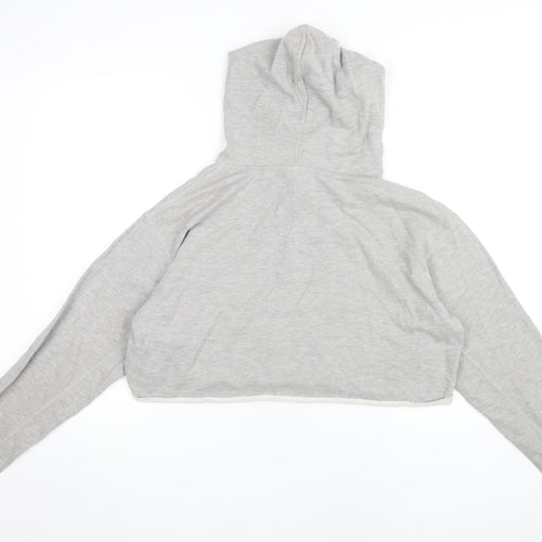 Ivy Park Women's Grey Cropped Hoodie - Medium