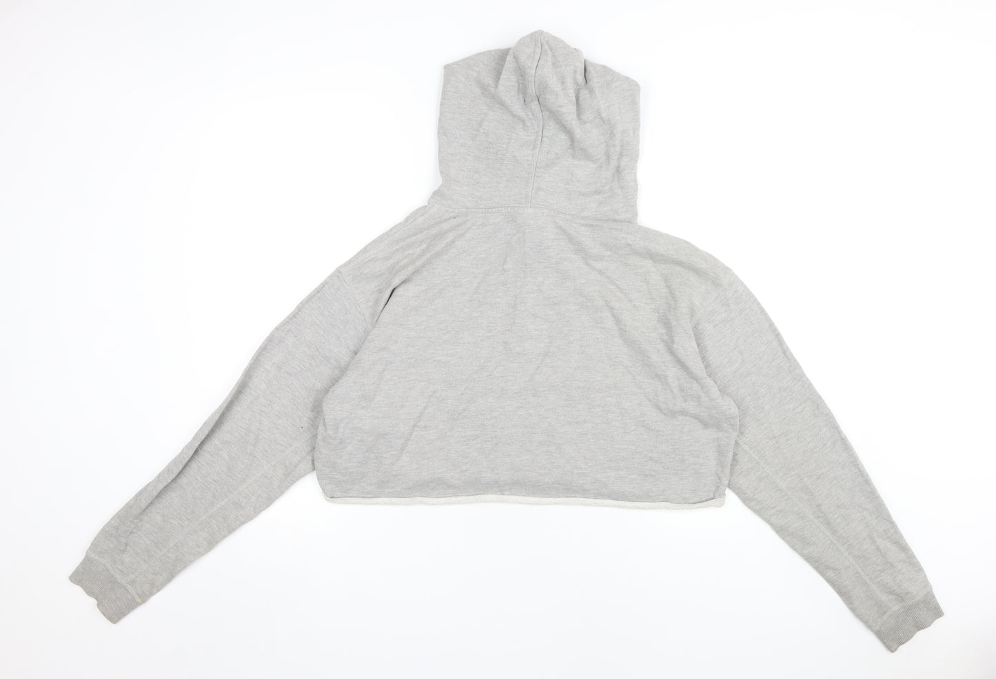 Ivy Park Women's Grey Cropped Hoodie - Medium