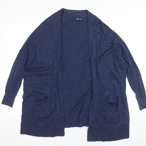 Mango Women's Blue Long Sleeve Cardigan Size 10
