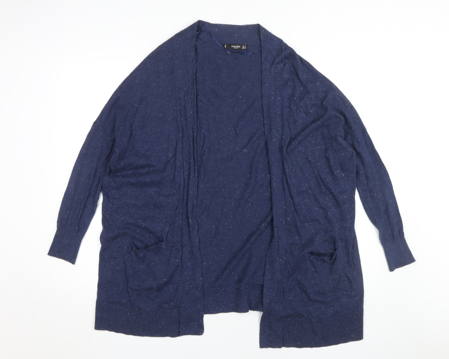 Mango Women's Blue Long Sleeve Cardigan Size 10