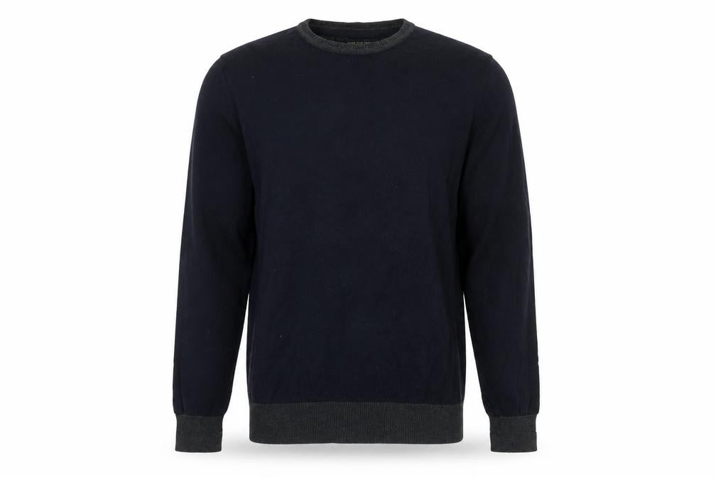 Front view of Twisted Soul Men's Black Cotton jumper Small