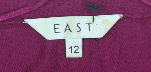East Women’s Red Cardigan Jumper Size 12