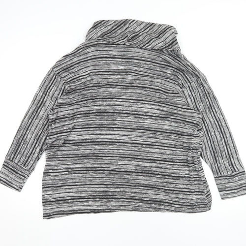 Saloos Women's Grey Striped Top, Size 12
